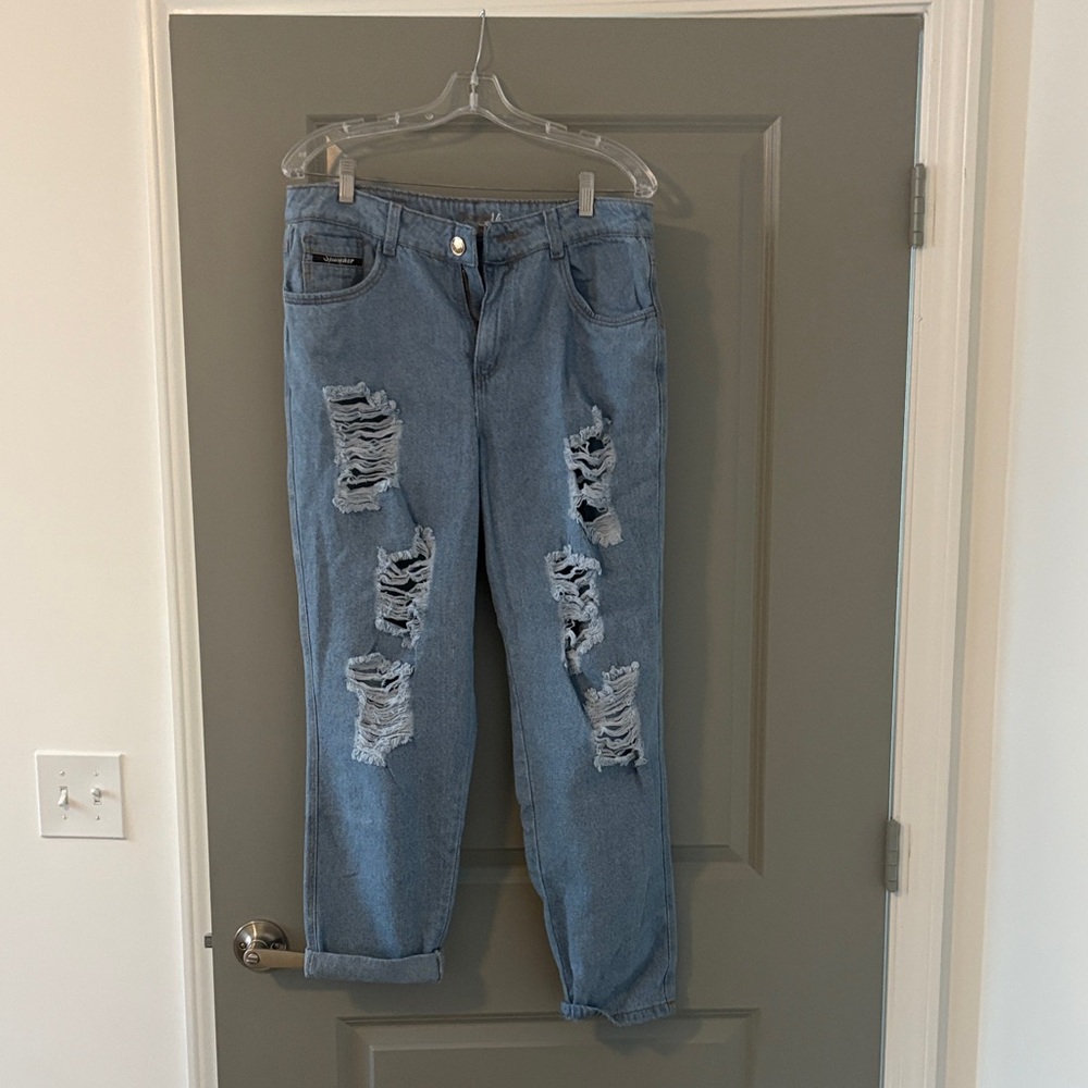 Distressed Blue Women's Jeans